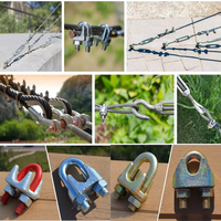 Clip de fixation en U pour câble en acier galvanisé, attache pour câble en acier, connexion fixe