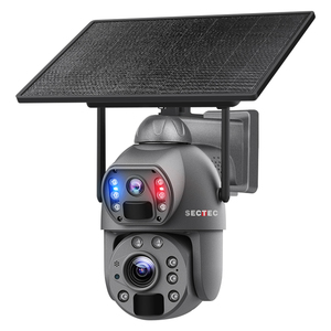 Sectec 20x Zoom 6MP 3K ống kính kép báo động PTZ 10W panel năng lượng mặt trời Máy ảnh 4G Sim thẻ kim loại IP67 không thấm nước hệ thống an ninh máy ảnh - Product Image 1