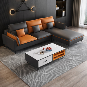 Divano Modulare di Lusso Italiano Imbottito in Due Colori con Chaise Longue a Prezzo di Rivenditore - Product Image 2