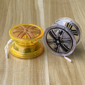 Jouets de jeu <span class=keywords><strong>Yoyo</strong></span> classiques en gros pour enfants, avec design de pneu lumineux et fil rotatif, jaune et noir - Product Image 2