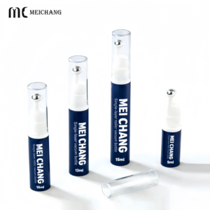 Flacon roll-on sans air en acier inoxydable personnalisé de 5 ml, 10 ml, 12 ml, 15 ml pour sérum, crème contour des yeux et parfum – Emballage cosmétique anti-fuite - Product Image 1
