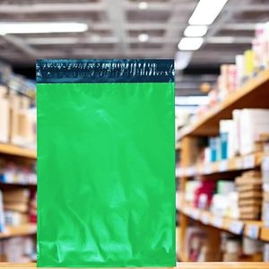 Bolsas de Plástico Verdes con Sellado de Tres Lados, Bolsas de Embalaje Laminadas BOPP Desechables con Sellado Térmico para Envío - Product Image 5