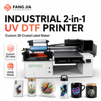 Mesin Printer Inkjet Profesional 6090 A1 UV DTF 2-in-1 Hybrid Flatbed I3200 untuk Pencetakan Label Kristal 3D & Bahan Kaku