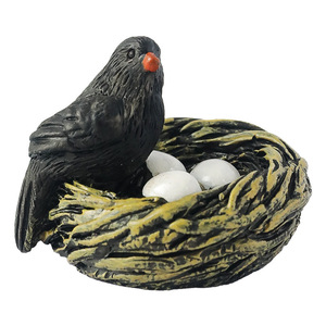 Resin Bird Nest Ornament With <b>Eggs</b> Tree Mount Garden Bonsai <b>Decoration</b> Handmade Painted Miniature Landscape Accessory - Product Image 5