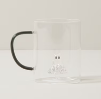 Tasse de best-seller de conception de Noël avec le fantôme à l'intérieur du haut verre de Borosilicate