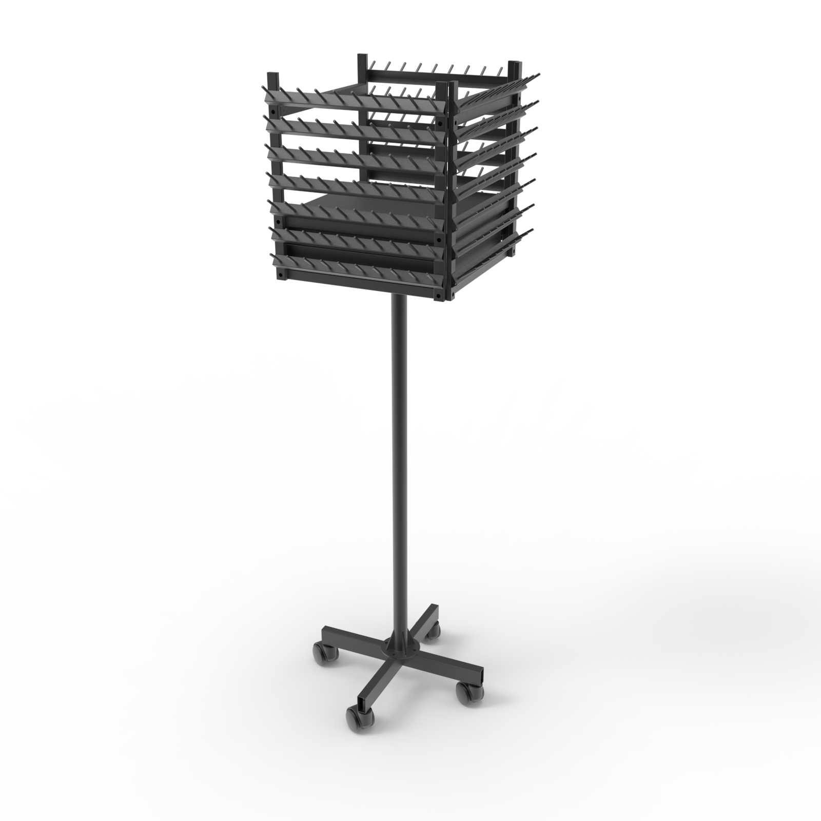 Apache Custom Metal Movable Rotating Wig Display Stand Supermarket Shelves — view 5