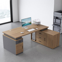 Bureau d'ordinateur moderne en acier LBZ-166X avec plateau de 32 mm d'épaisseur pour une personne, incluant une étagère