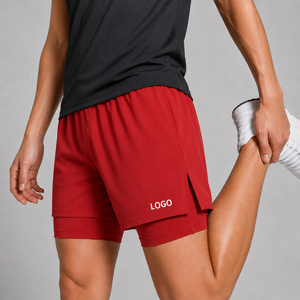 Shorts de course athlétiques 2 en 1 pour hommes, séchage rapide, pour la gym, l'entraînement, vêtements de sport légers, vêtements d'équipe - Product Image 3