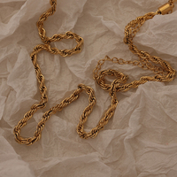 Chaîne de taille sexy torsadée en acier inoxydable personnalisable ensemble de bijoux de chaîne de ventre pour femmes à la mode