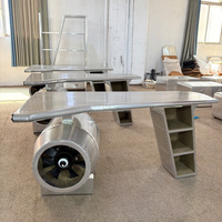 Bureau aviateur de bureau avec moteur d'avion riveté rétro industriel américain pour le salon et la salle d'étude