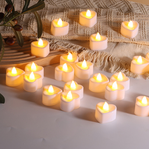 Matti Của Pin Hoạt Động 3D Bất Ngọn Lửa Ánh Sáng Ấm Áp Hình Trái Tim Flameless <span class=keywords><strong>LED</strong></span> Tealight Nến - Product Image 2