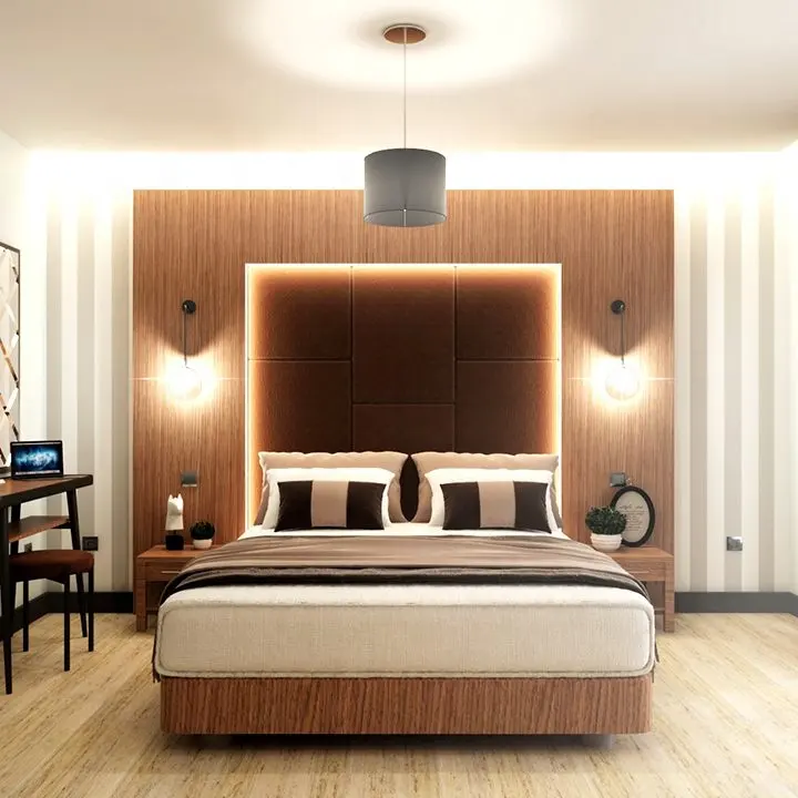 NewestE1 MDF / PlywoodWith Melamin Hotel Digunakan Ukuran Standar Harga Murah Kualitas Tinggi Furnitur Hotel