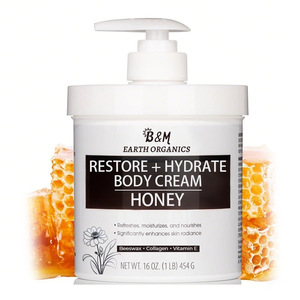 Moisturizer with Honey Shea Butter Hydrating Soothing for Dry Irritated Sensitive Skin Daily Multi Purpose Cream for <b>Hands</b> Body - Product Image 5