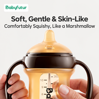 Babyfutur 300ml Biberon allemand en PPSU, conception intégrée double matériau, résistant aux rayures, ensemble cadeau pour le sevrage