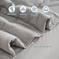 Couette rafraîchissante double face 60 x 90 pouces, pour personnes ayant chaud la nuit, en tissu respirant Cold Tech gris clair