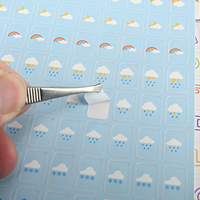 Ensemble d'autocollants personnalisés imperméables en PVC pour agenda, autocollants décoratifs esthétiques alphabet, météo, visage, étoile, cœur pour journalisation DIY