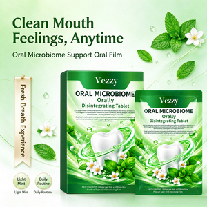 แผ่นละลายโปรไบโอติก OEM Oral Microbiome Probiotic รุ่น K12 M18 สองสายพันธุ์ 1.25 พันล้าน CFU รสชาติมินต์ ช่วยให้ลมหายใจสดชื่น บำรุงสุขภาพช่องปาก - Product Image 3