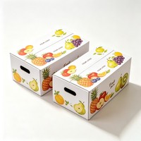 Groothandel Golfkarton Fruit- en Groenteverpakking Ecologisch Recycleerbaar Aangepaste Fruitverpakking Sojaverf Fruitverpakkingsdoos