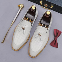 Chaussures habillées en cuir véritable tressé pour hommes, mocassins à pampilles – Solution tout-en-un