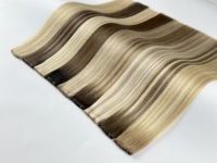 Extensions de cheveux humains Genius Weft, qualité supérieure, cuticules alignées, ultra-fines, sans couture, directement de l'usine, pour salon.