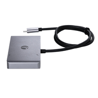 VCOM adaptor pengisian daya cepat, Hub USB C PD3.0 100W, adaptor pengisian daya cepat dengan 3 port Video HDMI 4K 1080P