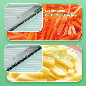 قطاعة فواكه يدوية للمطبخ ماندولين شاسيه بطاطس قابلة للتعديل من البلاستيك - Product Image 2