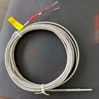 Sonde de température RTD PT100 en platine pour compresseur d'air à vis, pièces de rechange, câble tressé en acier inoxydable, fileté, OEM