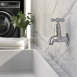<span class=keywords><strong>Robinet</strong></span> <span class=keywords><strong>de</strong></span> lavabo mural extérieur moderne à un seul trou en zinc chromé avec noyau <span class=keywords><strong>de</strong></span> valve en laiton pour machine à laver - Product Image 3