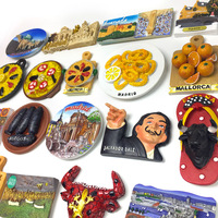 Ensemble d'aimants de réfrigérateur en résine, icônes de voyage en Espagne, souvenir culturel espagnol et décoration intérieure