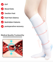 Bas de compression mi-cuisses en Spandex/Nylon 13-18 mmHg, doux, antidérapants, améliorent la circulation sanguine des jambes, soulagent la fatigue physique