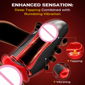 Nieuw product volautomatische masturbatie vliegtuigbeker penis massage oefenapparaat met vibratie zuigklem zuigend speeltje - Product Image 2