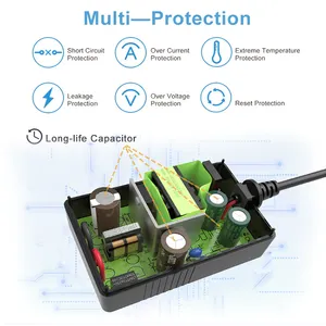 Adapter 12v 10a MYIXI Factory 65W 12V 24V Volt AC/DC Adapter Desktop Power Supply CE ROHS CB KC FCC EN 62368 61347 61558 60065 60950 60601