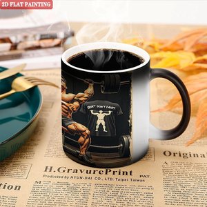 Mug en céramique noir givré 11 oz à base stable, vierge pour sublimation, réactif à la chaleur et changeant de couleur - Product Image 5
