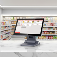 Système de point de vente tactile 15,6 pouces, nouvelle conception, étanche, performances stables, terminal de caisse de bureau, machine de facturation pour la vente au détail