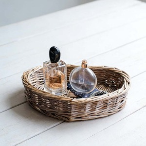 Plateau en osier tressé à la main en forme de cœur, décoration rustique pour la maison, panier de rangement pour l'organisation ménagère et la conception de cadeaux - Product Image 6