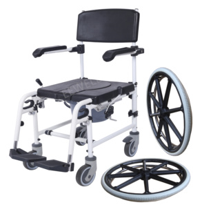 アルミ製コンモード車椅子3312,軽量取り外し可能キャスター付き - Product Image 1