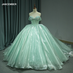 Robes de Quinceañera vertes à épaules dénudées, robes de bal à lacets, robes de bal de fin d'année pour les 15-16 ans, Dy6791 - Product Image 2