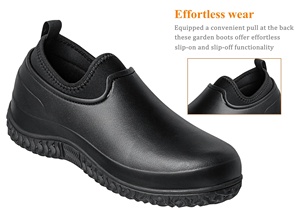 Bottes <span class=keywords><strong>de</strong></span> <span class=keywords><strong>pluie</strong></span> unisexes YL-1793 noires imperméables antidérapantes en caoutchouc pour le jardinage et le <span class=keywords><strong>travail</strong></span> (vente en gros) - Product Image 5