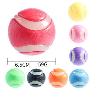 Factory Custom Pet Chew Toy Two Colors Dog Ball Dog Interactive Toy <b>Bite</b> Resistant Teeth-Cleaning Sound Dog Ball - Product Image 5