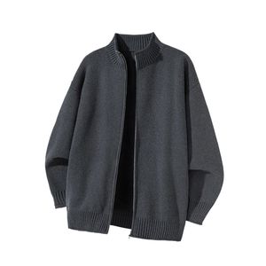 Maglione Invernale da Uomo JUVEN, Cardigan a Collo Alto con Bottoni Coperti, Stile Americano, Maniche Lunghe, Antirughe, in Maglia Spessa - Product Image 6