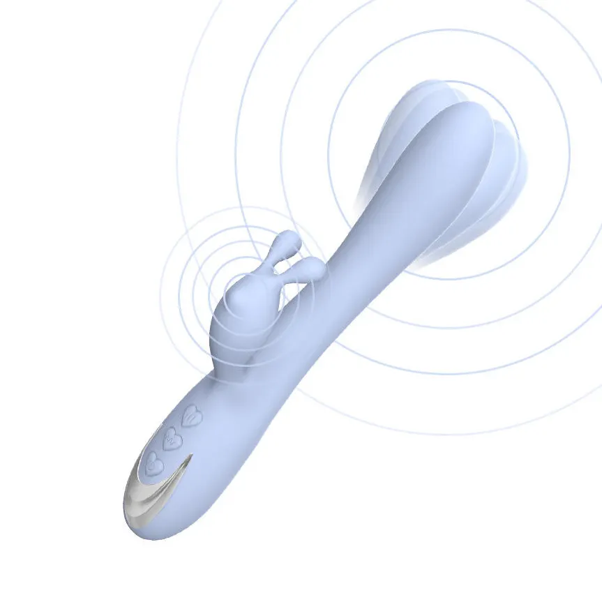10 Frequency Dual Vibration Motor Lesbian Sex Toys Clitoral G Spot Quick Orgasm Stimulation Real Skin Feeling Rabbit Vibrator