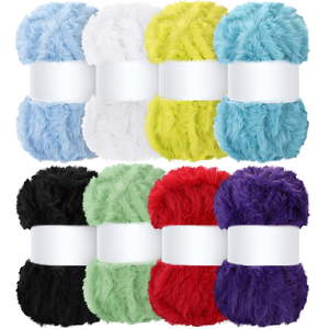 Coral Fleece Blended Yarn Ball Fluffy Towel <b>Scarf</b> DIY <b>Knitting</b> <b>Kit</b> Self-Woven Material Bag for Baby <b>Knitting</b> - Product Image 1