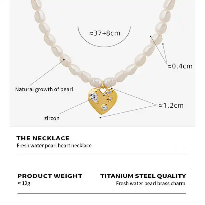 Custom Real Natural Barroco Genuine Pearl Pendant Jóias Aço Inoxidável Banhado A Ouro De Água Doce Pérola Gargantilha Colar conjunto