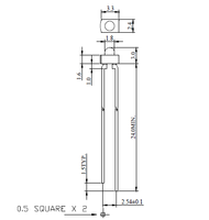 ALLIGHT Diode LED à immersion 1,8 mm, lampe simple et bicolore blanc chaud, ronde, dimmable, puce InGaN 40 degrés, garantie 2 ans