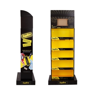 ชั้นวางสินค้าพับได้แบบแข็งแรงทนทาน เป็นมิตรกับสิ่งแวดล้อม ทำจากกระดาษแข็ง ตั้งพื้นได้ มีตะขอแขวน สำหรับร้านค้าปลีก - Product Image 1