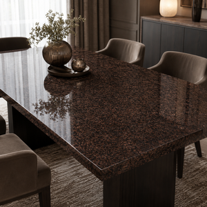 Tan Brown Modern-Style Polished <b>Granite</b> Tile UNION Brand Durable Kitchen Bathroom Outdoor Exterior Dining Use - Product Image 1