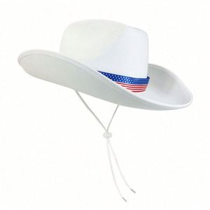 Wholesale Bulk Stock Western Style <b>Wrap</b> Ribbon Cowboy Hat Eyeglasses Set Factory Stock Western Cowboy Hat - Product Image 3