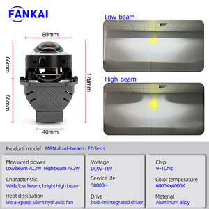 ไฟหน้า LED M8N รุ่น 9007 กำลังไฟ 79.3 วัตต์ ความสว่าง 30000 ลูเมน แสงสีขาว 6000K สำหรับการติดตั้งเพิ่มเติม อัพเกรด ใช้ได้กับรถยนต์ทั่วไป - Product Image 5