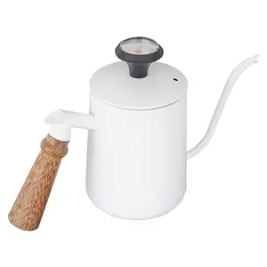 Atacado pote de café brew-Bule de café com filtro de cerâmica 600ml, chaleira branca de cabra