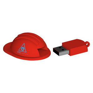 Casque de mineur en PVC personnalisé clé USB 32 Go capuchon de sécurité clé USB 16 Go - Product Image 4